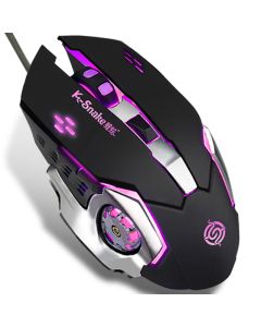 K-Snake Wired USB Optical Gaming Computer Mouse Black